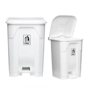 Lixeira Plástica Nobre Branca 80 Litros com pedal