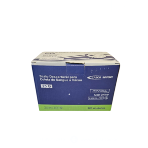 Scalp Coleta de Sangue a Vácuo 25g com 100 Unidades