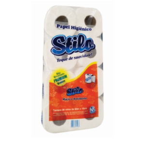 PAPEL HIGIÊNICO NEUTRO FOLHA SIMPLES - PACOTE COM 8 UNIDADES