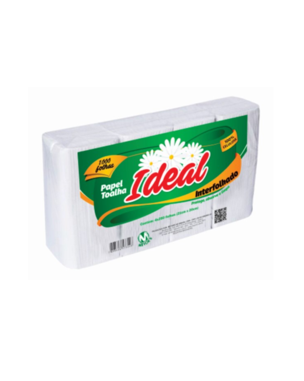 PAPEL TOALHA INTERFOLHADO - PACOTE COM 1000 FOLHAS