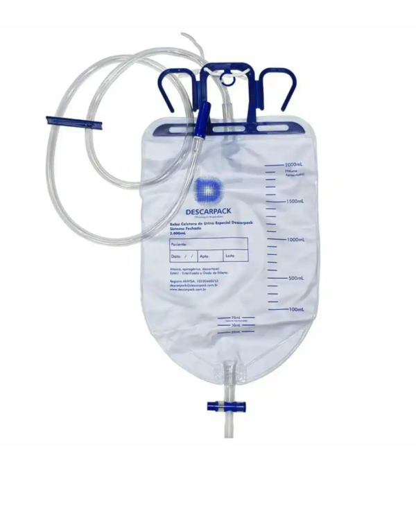 BOLSA COLETORA DE URINA 2000ML SITEMA FECHADO