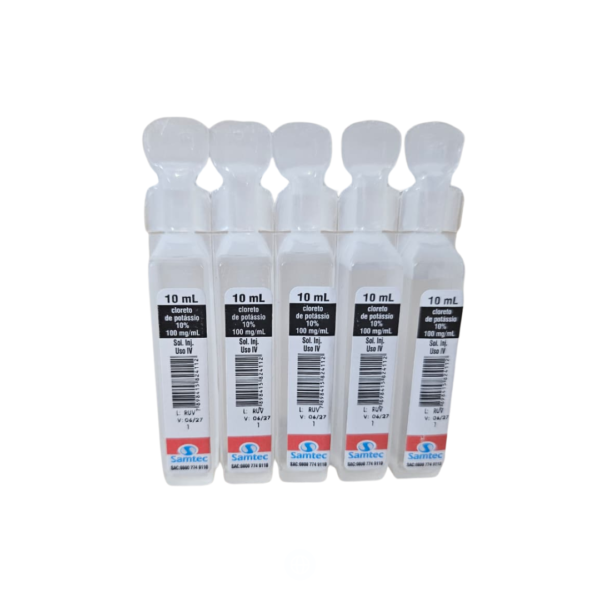 CLORETO DE POTÁSSIO - 10ML - CARTELA COM 5 UNIDADES