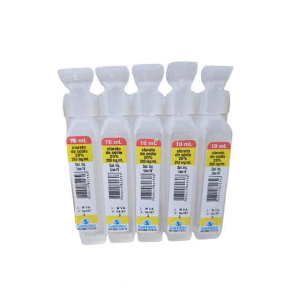 CLORETO DE SÓDIO - 10ML - CARTELA COM 5 UNIDADES