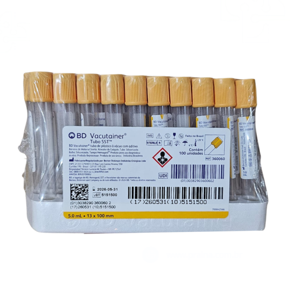 TUBO PARA COLETA DE SANGUE A VACUO COM ADITIVO